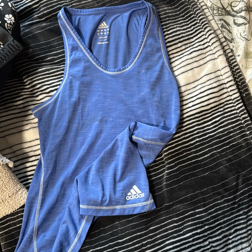 Women’s Adidas blue athletic shirt